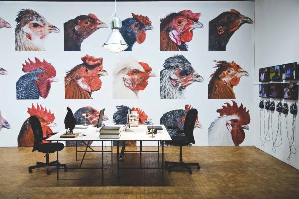 Installation view, LABIOMISTA, ZKM, Koen Vanmechelen